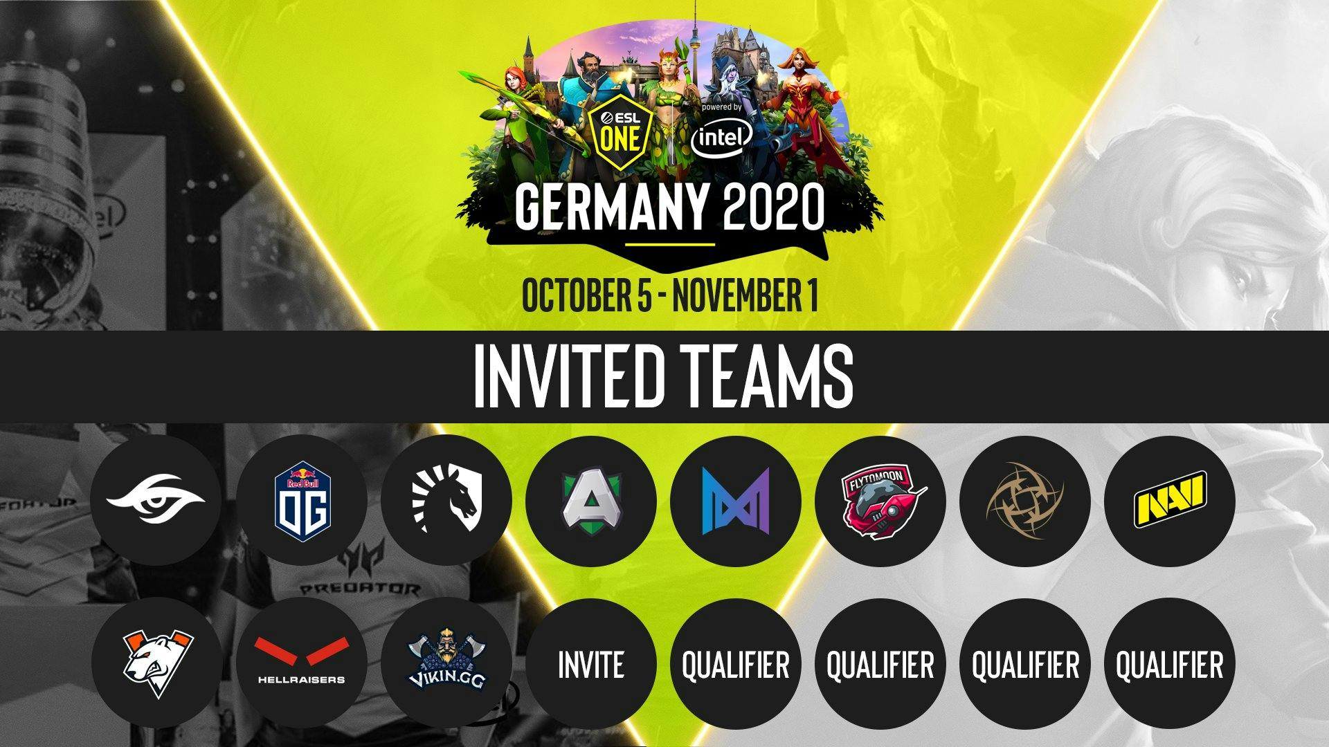 ESL ONE GERMANY 2020 INVITED TEAMS