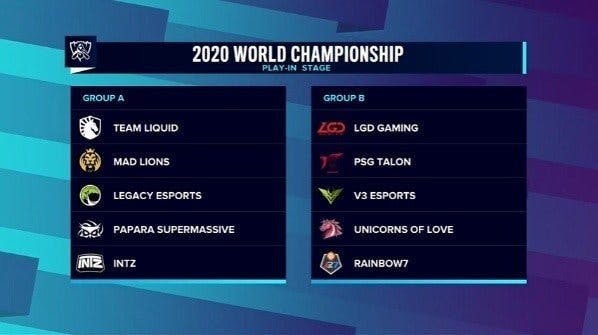 WORLDS 2020 PLAY-IN GROUP STAGE